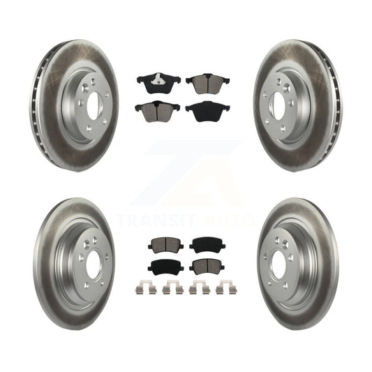 [Avant + Arrière] Kit de disque (revêtu) et plaquette (semi-métallique) de frein pour 2008 Volvo V70 avec 300mm Diameter Rotor KGS-101620