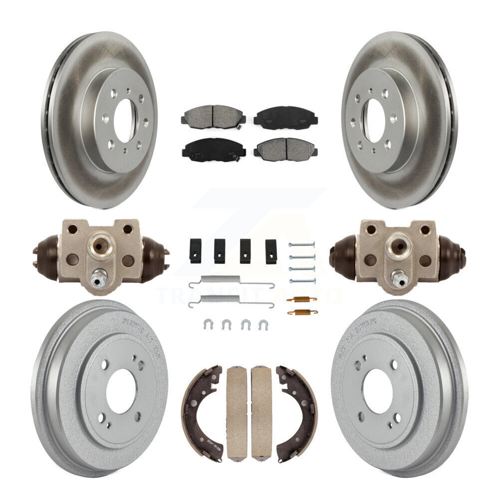 [Avant + Arrière] Kit de disque (revêtu) et plaquette (semi-métallique) de frein pour Honda Civic KGS-101627