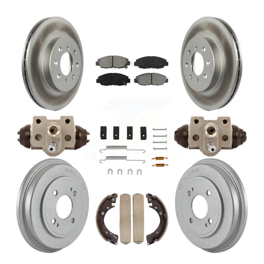 [Avant + Arrière] Kit de disque (revêtu) et plaquette (semi-métallique) de frein pour Honda Civic KGS-101627