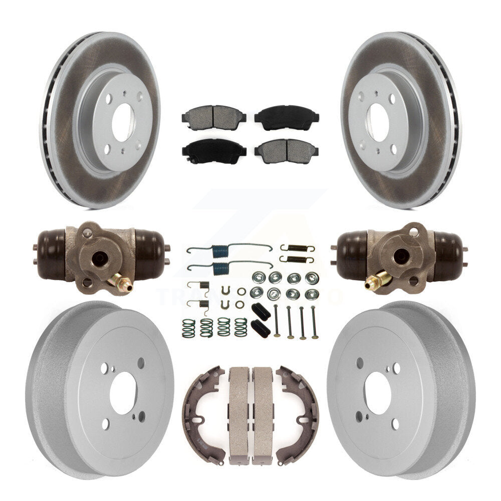 [Avant + Arrière] Kit de disque (revêtu) et plaquette (semi-métallique) de frein pour 1993-1997 Toyota Corolla Geo Prizm KGS-101632