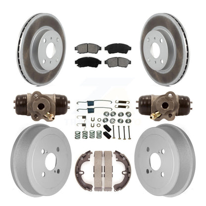 [Avant + Arrière] Kit de disque (revêtu) et plaquette (semi-métallique) de frein pour 1993-1997 Toyota Corolla Geo Prizm KGS-101632