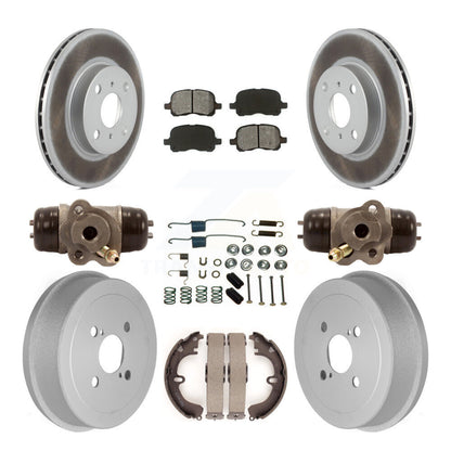 [Avant + Arrière] Kit de disque (revêtu) et plaquette (semi-métallique) de frein pour Toyota Corolla Non-ABS KGS-101635
