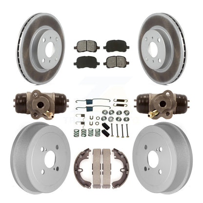 [Avant + Arrière] Kit de disque (revêtu) et plaquette (semi-métallique) de frein pour Toyota Corolla Chevrolet Prizm Non-ABS KGS-101637