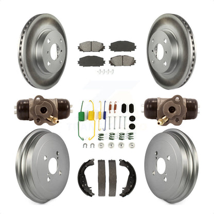 [Avant + Arrière] Kit de disque (revêtu) et plaquette (semi-métallique) de frein pour Toyota Yaris KGS-101641 par Transit Auto