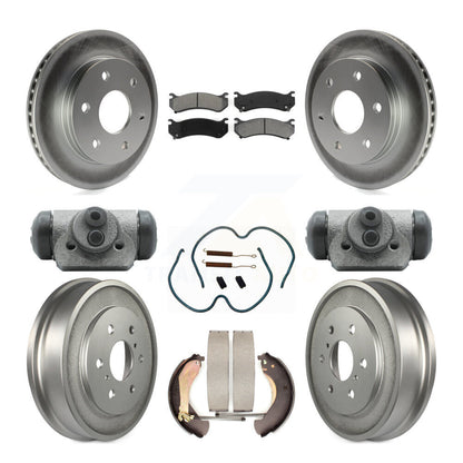 [Avant + Arrière] Kit de disque (revêtu) et plaquette (semi-métallique) de frein pour Chevrolet Silverado 1500 GMC Sierra Classic avec 6400 Lb GVW KGS-101646