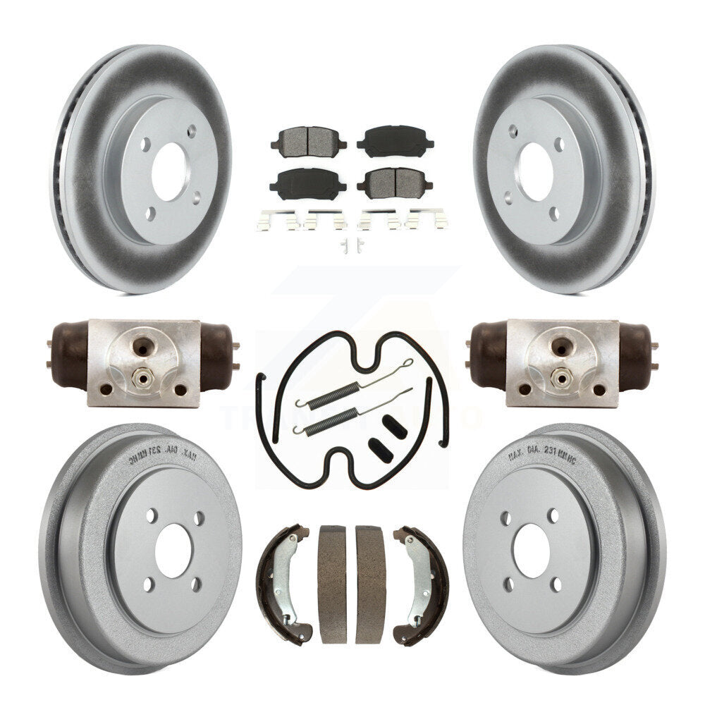 [Avant + Arrière] Kit de disque (revêtu) et plaquette (semi-métallique) de frein pour 2003 Saturn Ion KGS-101649