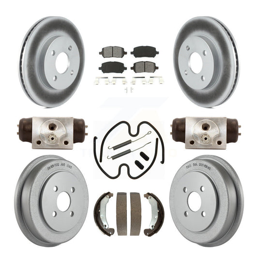 [Avant + Arrière] Kit de disque (revêtu) et plaquette (semi-métallique) de frein pour 2003 Saturn Ion KGS-101649