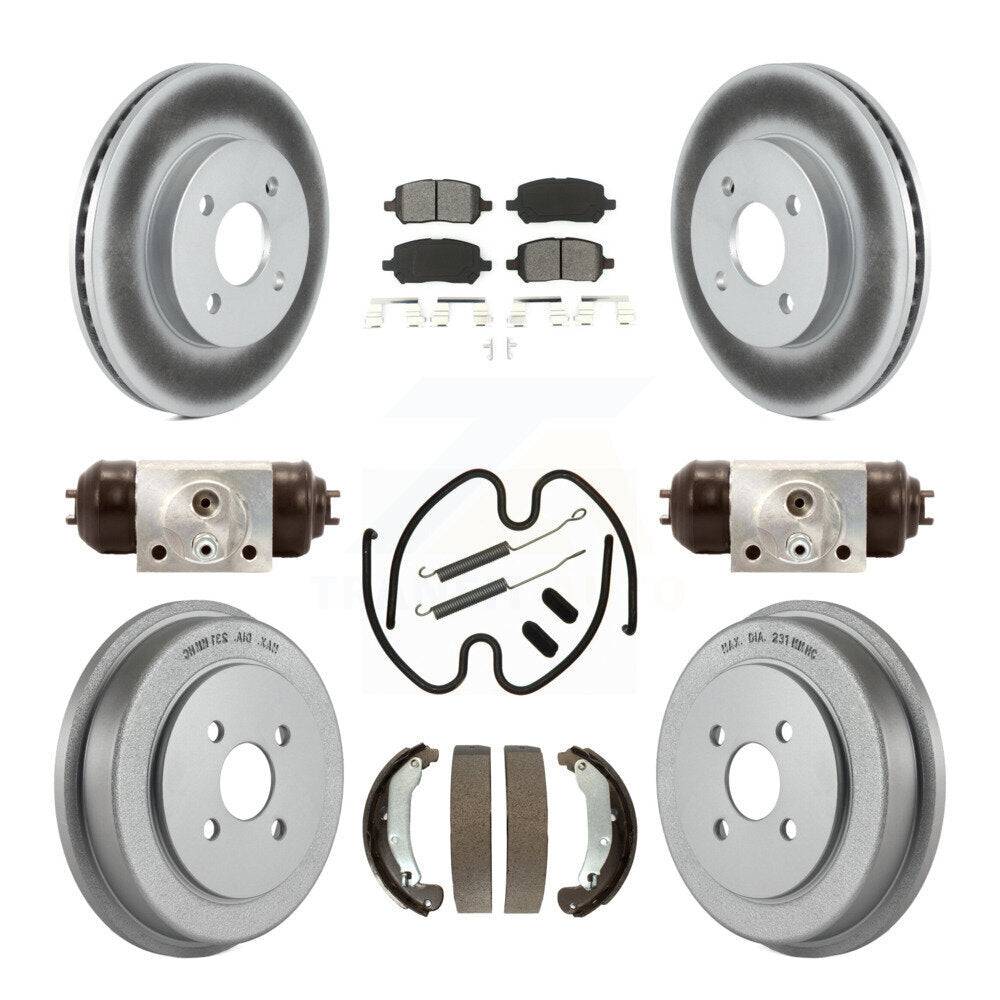 [Avant + Arrière] Kit de disque (revêtu) et plaquette (semi-métallique) de frein pour Chevrolet Cobalt Saturn Ion Pontiac Pursuit KGS-101650