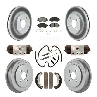 [Avant + Arrière] Kit de disque (revêtu) et plaquette (semi-métallique) de frein pour Chevrolet Cobalt Saturn Ion Pontiac Pursuit KGS-101650