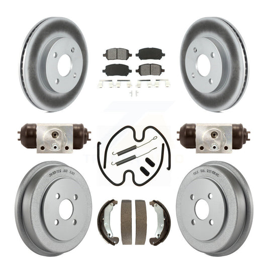 [Avant + Arrière] Kit de disque (revêtu) et plaquette (semi-métallique) de frein pour Chevrolet Cobalt Saturn Ion Pontiac Pursuit KGS-101650