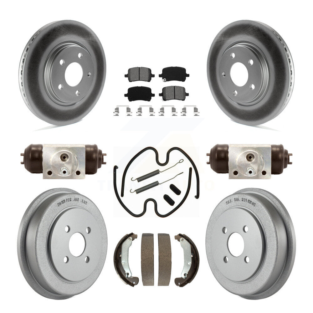 [Avant + Arrière] Kit de disque (revêtu) et plaquette (semi-métallique) de frein pour 2006 Pontiac Pursuit avec Brakes KGS-101652