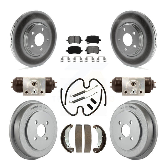 [Avant + Arrière] Kit de disque (revêtu) et plaquette (semi-métallique) de frein pour 2006 Pontiac Pursuit avec Brakes KGS-101652