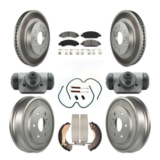 [Avant + Arrière] Kit de disque (revêtu) et plaquette (semi-métallique) de frein pour Chevrolet Silverado 1500 GMC Sierra Classic KGS-101654
