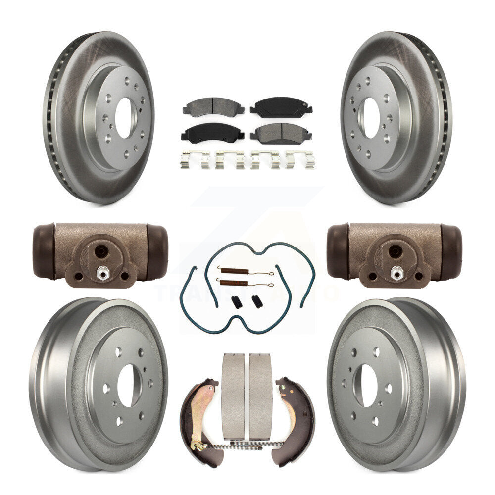 [Avant + Arrière] Kit de disque (revêtu) et plaquette (semi-métallique) de frein pour Chevrolet Silverado 1500 GMC Sierra Classic KGS-101655