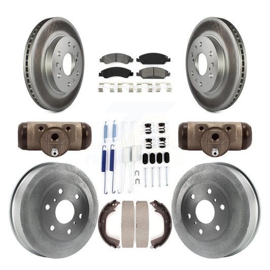 [Avant + Arrière] Kit de disque (revêtu) et plaquette (semi-métallique) de frein pour Chevrolet Silverado 1500 GMC Sierra avec 7000 Lb GVW KGS-101656
