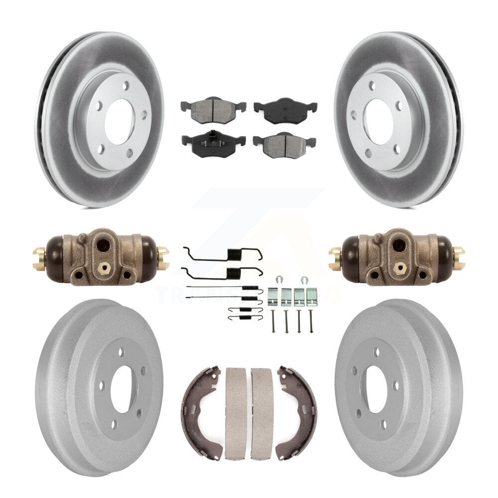 [Avant + Arrière] Kit de disque (revêtu) et plaquette (semi-métallique) de frein pour Ford Escape Mazda Tribute Mercury Mariner KGS-101663