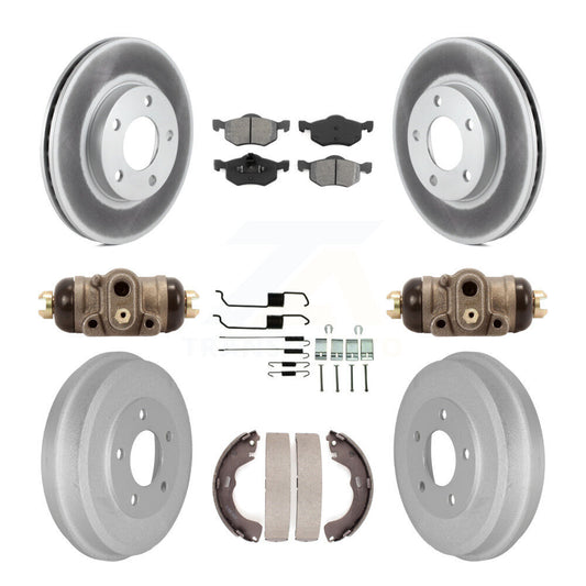 [Avant + Arrière] Kit de disque (revêtu) et plaquette (semi-métallique) de frein pour Ford Escape Mazda Tribute Mercury Mariner KGS-101663