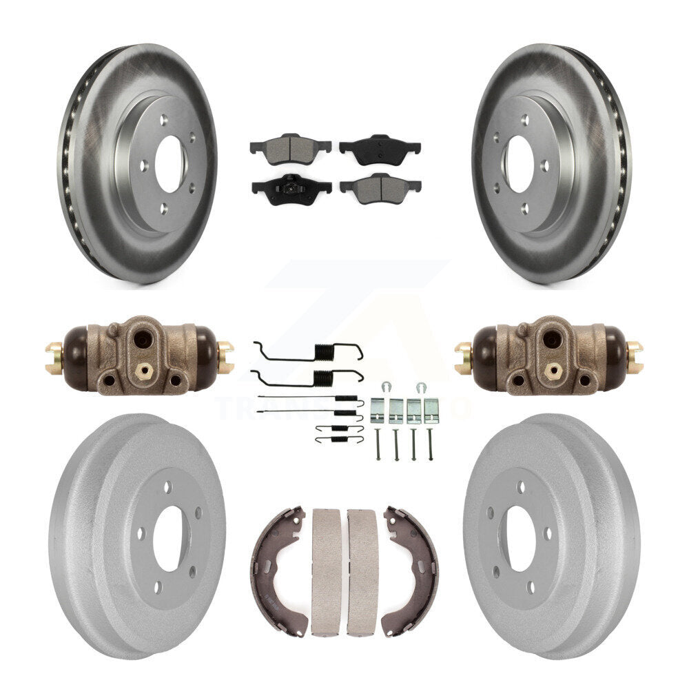 [Avant + Arrière] Kit de disque (revêtu) et plaquette (semi-métallique) de frein pour Ford Escape Mercury Mariner KGS-101664