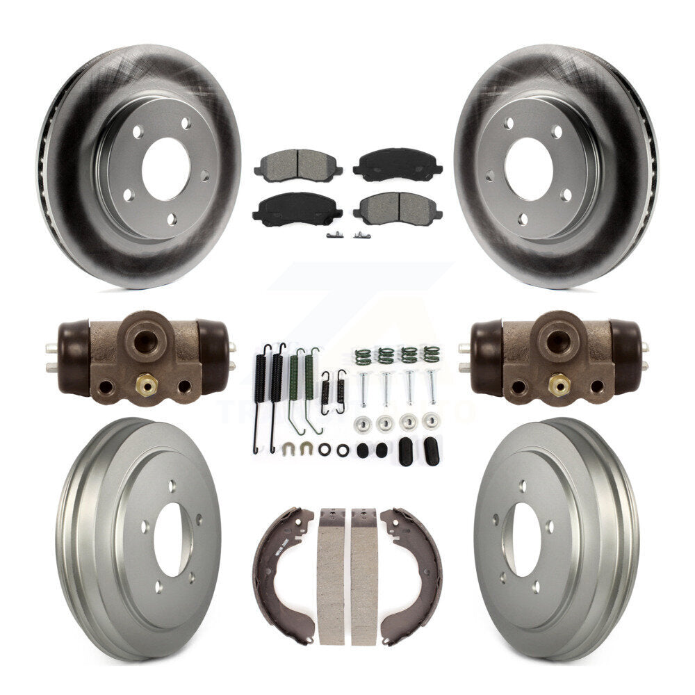 [Avant + Arrière] Kit de disque (revêtu) et plaquette (semi-métallique) de frein pour Dodge Caliber KGS-101668