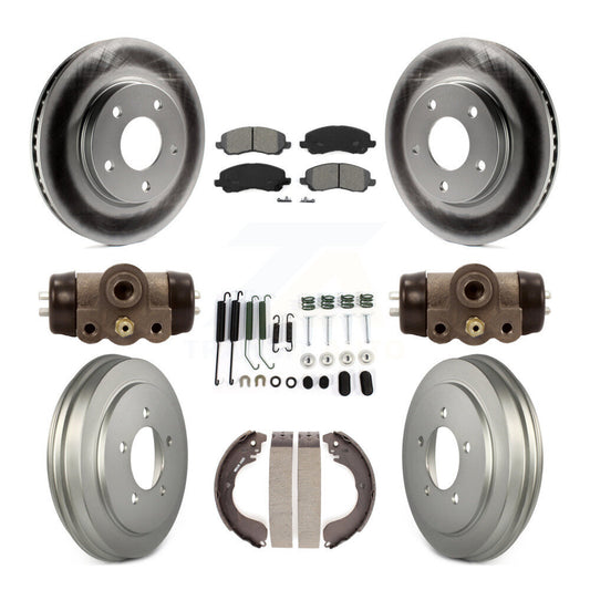 [Avant + Arrière] Kit de disque (revêtu) et plaquette (semi-métallique) de frein pour Dodge Caliber KGS-101668