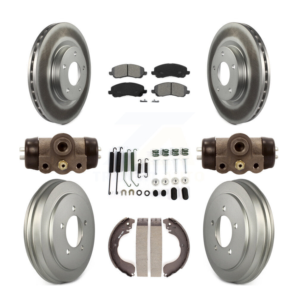 [Avant + Arrière] Kit de disque (revêtu) et plaquette (semi-métallique) de frein pour Jeep Patriot Compass Dodge Caliber Chrysler Sebring Avenger KGS-101669