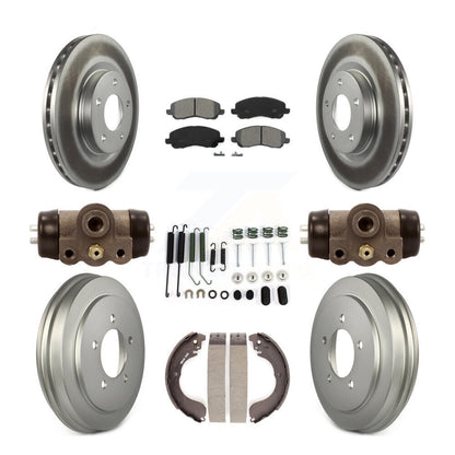 [Avant + Arrière] Kit de disque (revêtu) et plaquette (semi-métallique) de frein pour Jeep Patriot Compass Dodge Caliber Chrysler Sebring Avenger KGS-101669