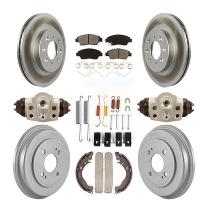[Avant + Arrière] Kit de disque (revêtu) et plaquette (semi-métallique) de frein pour Honda Fit KGS-101671