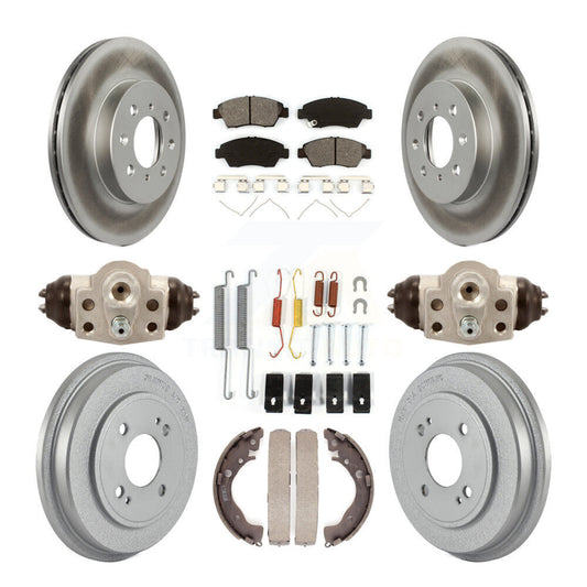 [Avant + Arrière] Kit de disque (revêtu) et plaquette (semi-métallique) de frein pour Honda Fit KGS-101671