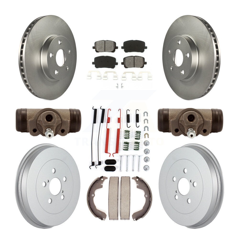 [Avant + Arrière] Kit de disque (revêtu) et plaquette (semi-métallique) de frein pour Pontiac Vibe Toyota Matrix KGS-101672