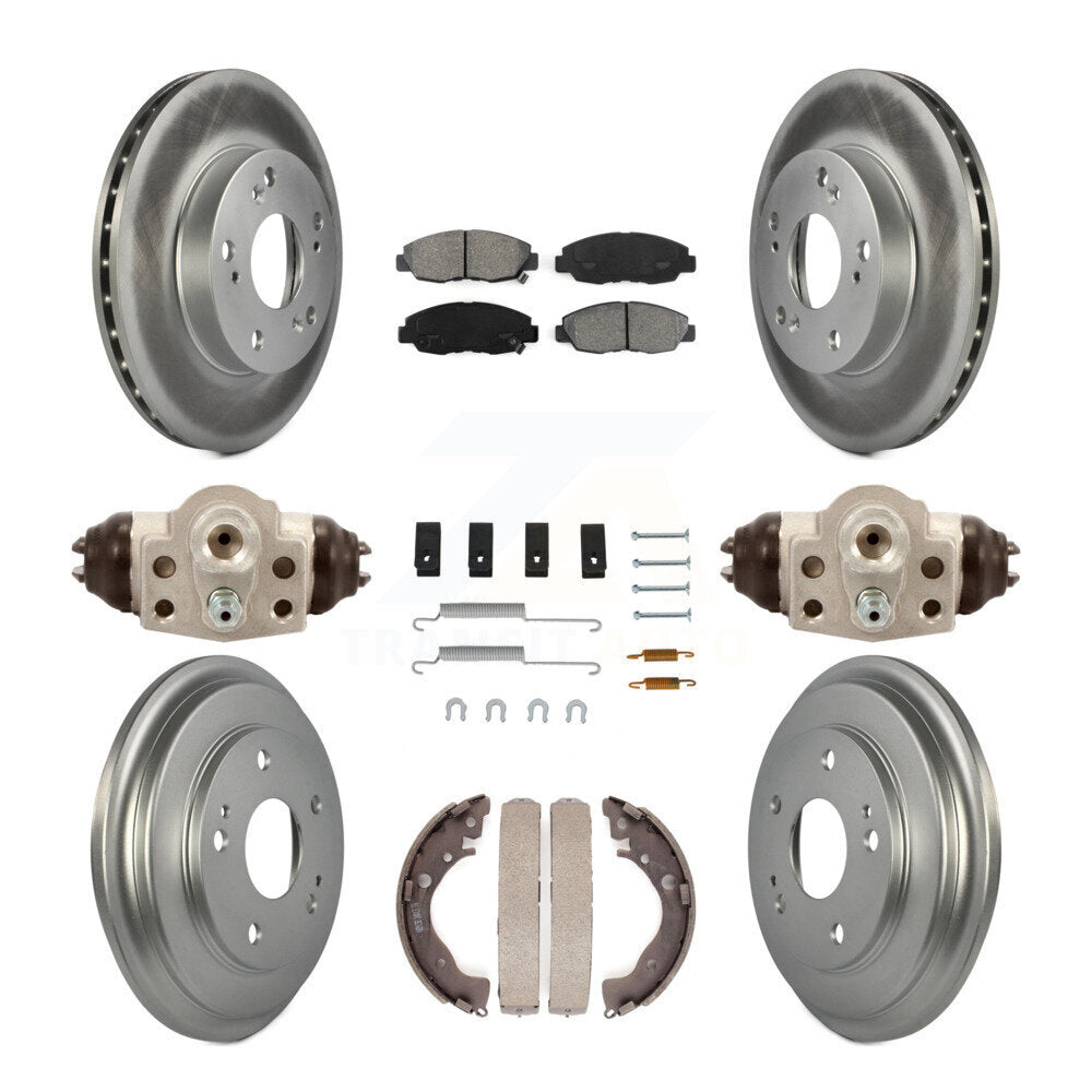 [Avant + Arrière] Kit de disque (revêtu) et plaquette (semi-métallique) de frein pour Honda Civic KGS-101673
