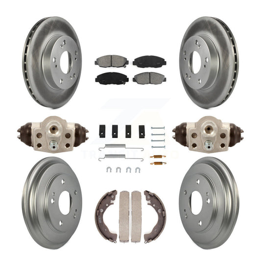 [Avant + Arrière] Kit de disque (revêtu) et plaquette (semi-métallique) de frein pour Honda Civic KGS-101673