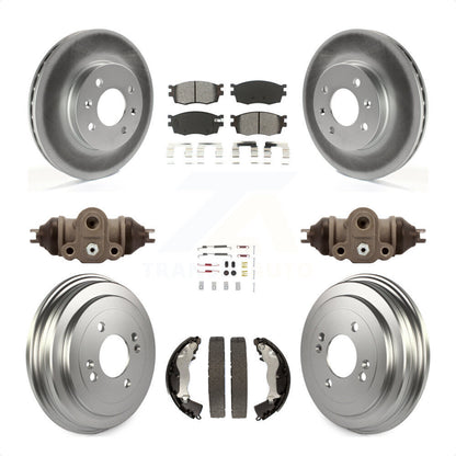[Avant + Arrière] Kit de disque (revêtu) et plaquette (semi-métallique) de frein pour Hyundai Accent Kia Rio Rio5 KGS-101675 par Transit Auto