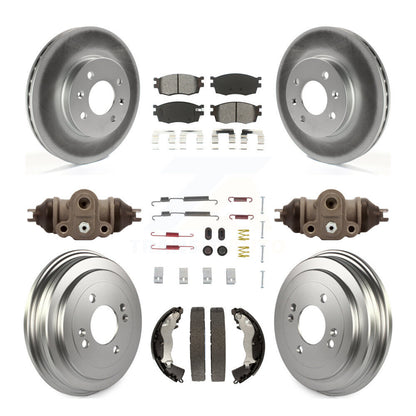 [Avant + Arrière] Kit de disque (revêtu) et plaquette (semi-métallique) de frein pour Hyundai Accent Kia Rio Rio5 KGS-101675