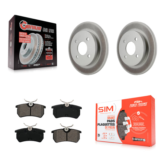 [Arrière] Kit de disque (revêtu) et plaquette (semi-métallique) de frein pour Ford Focus Fiesta KGS-101680