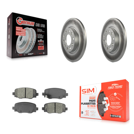 [Arrière] Kit de disque (revêtu) et plaquette (semi-métallique) de frein pour Jeep Cherokee Chrysler 200 KGS-101681