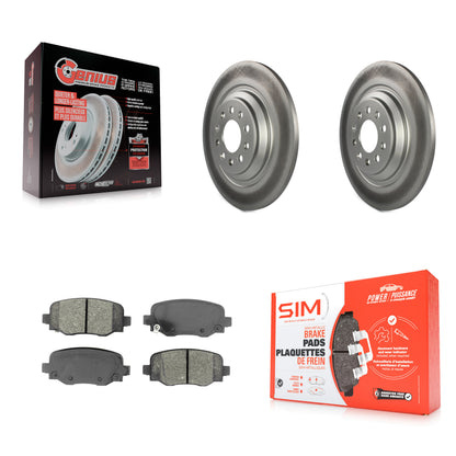 [Arrière] Kit de disque (revêtu) et plaquette (semi-métallique) de frein pour 2014-2021 Jeep Cherokee avec Dual Piston Front Caliper KGS-101682