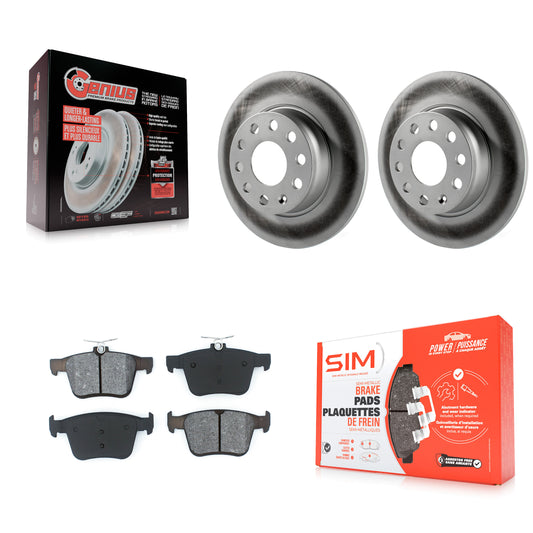 [Arrière] Kit de disque (revêtu) et plaquette (semi-métallique) de frein pour Audi A3 Quattro Volkswagen e-Golf Sportback e-tron Taos KGS-101685