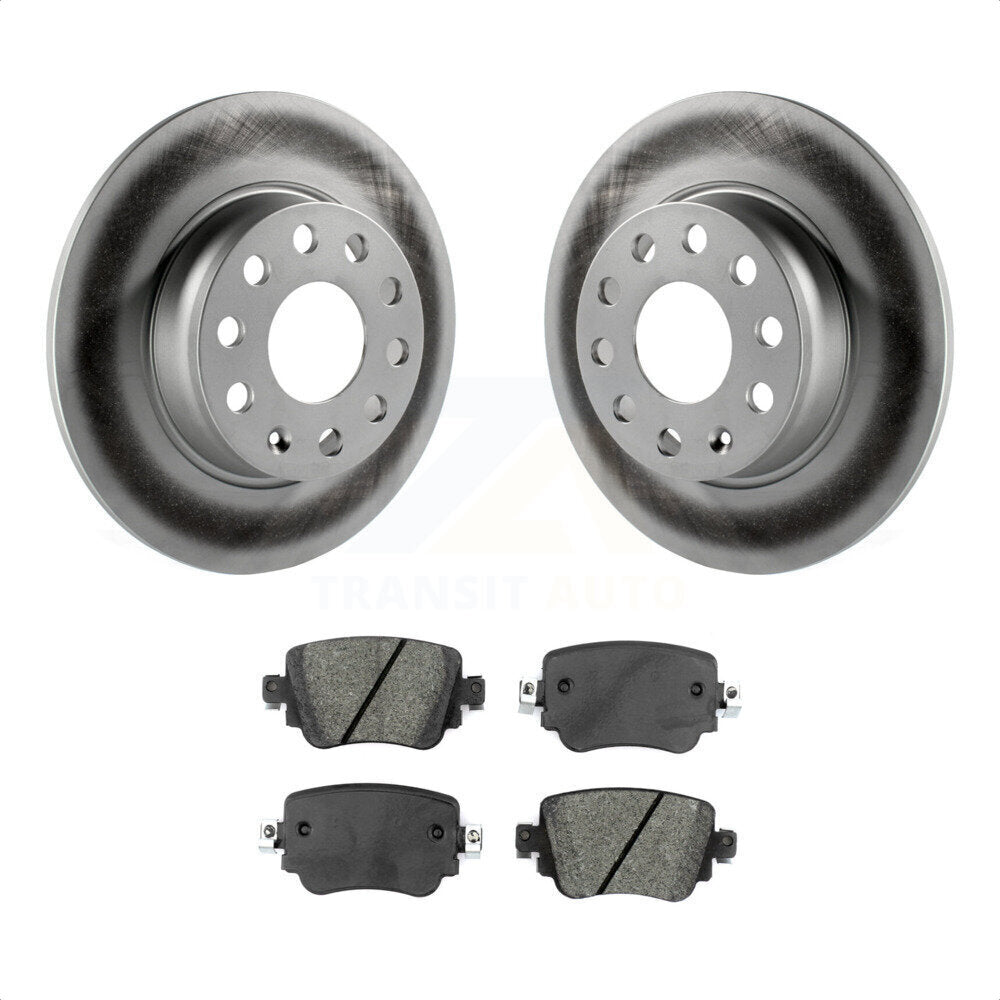 [Arrière] Kit de disque (revêtu) et plaquette (semi-métallique) de frein pour Volkswagen Passat GTI Golf SportWagen Alltrack KGS-101686 par Transit Auto