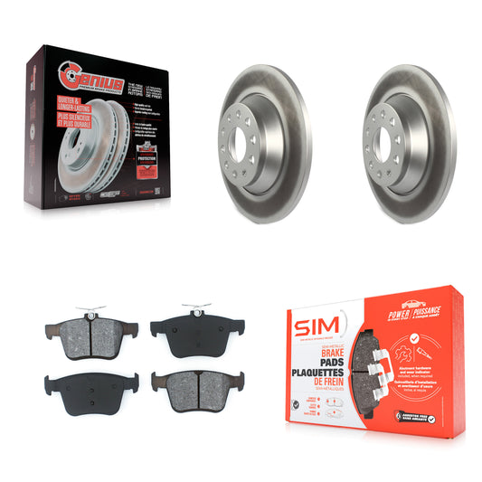 [Arrière] Kit de disque (revêtu) et plaquette (semi-métallique) de frein pour Volkswagen Tiguan Jetta Audi TT Quattro KGS-101694
