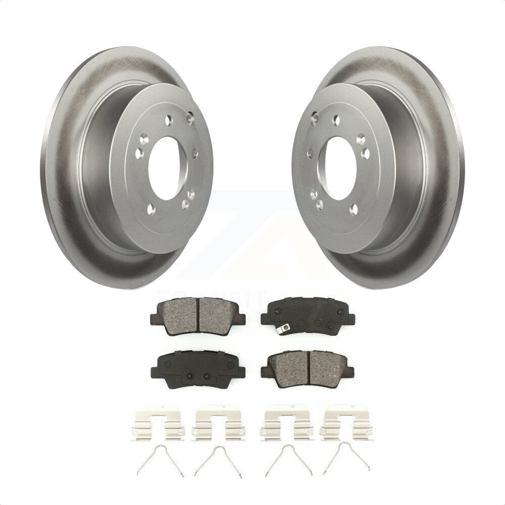 [Arrière] Kit de disque (revêtu) et plaquette (semi-métallique) de frein pour Hyundai Tucson Kia Sportage KGS-101697 par Transit Auto
