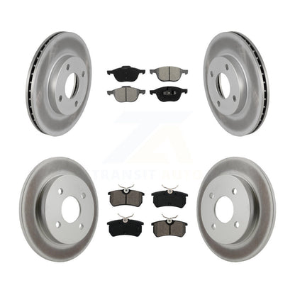 [Avant + Arrière] Kit de disque (revêtu) et plaquette (semi-métallique) de frein pour 2004 Ford Focus LX Mid High SE ZTS ZTW ZX3 ZX5 From 04 05 KGS-101700