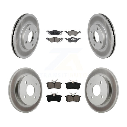[Avant + Arrière] Kit de disque (revêtu) et plaquette (semi-métallique) de frein pour Ford Focus KGS-101701
