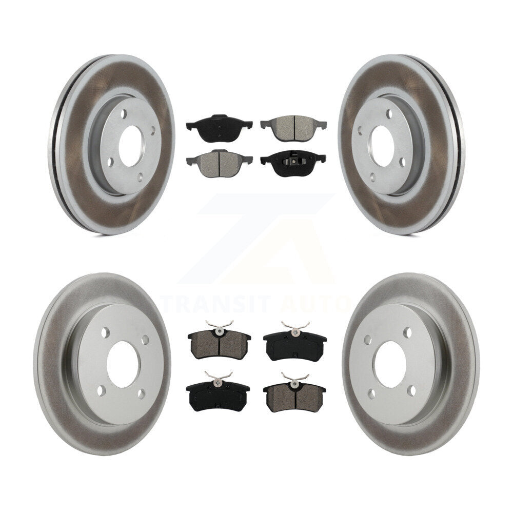 [Avant + Arrière] Kit de disque (revêtu) et plaquette (semi-métallique) de frein pour 2005-2007 Ford Focus rear brakes KGS-101702