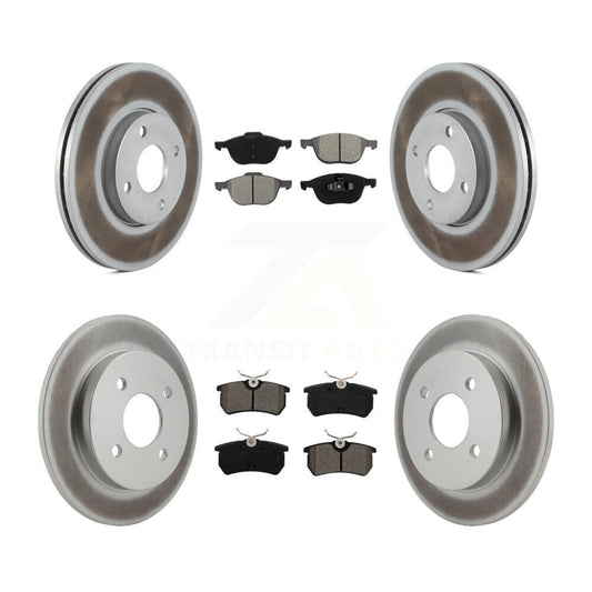 [Avant + Arrière] Kit de disque (revêtu) et plaquette (semi-métallique) de frein pour 2005-2007 Ford Focus rear brakes KGS-101702