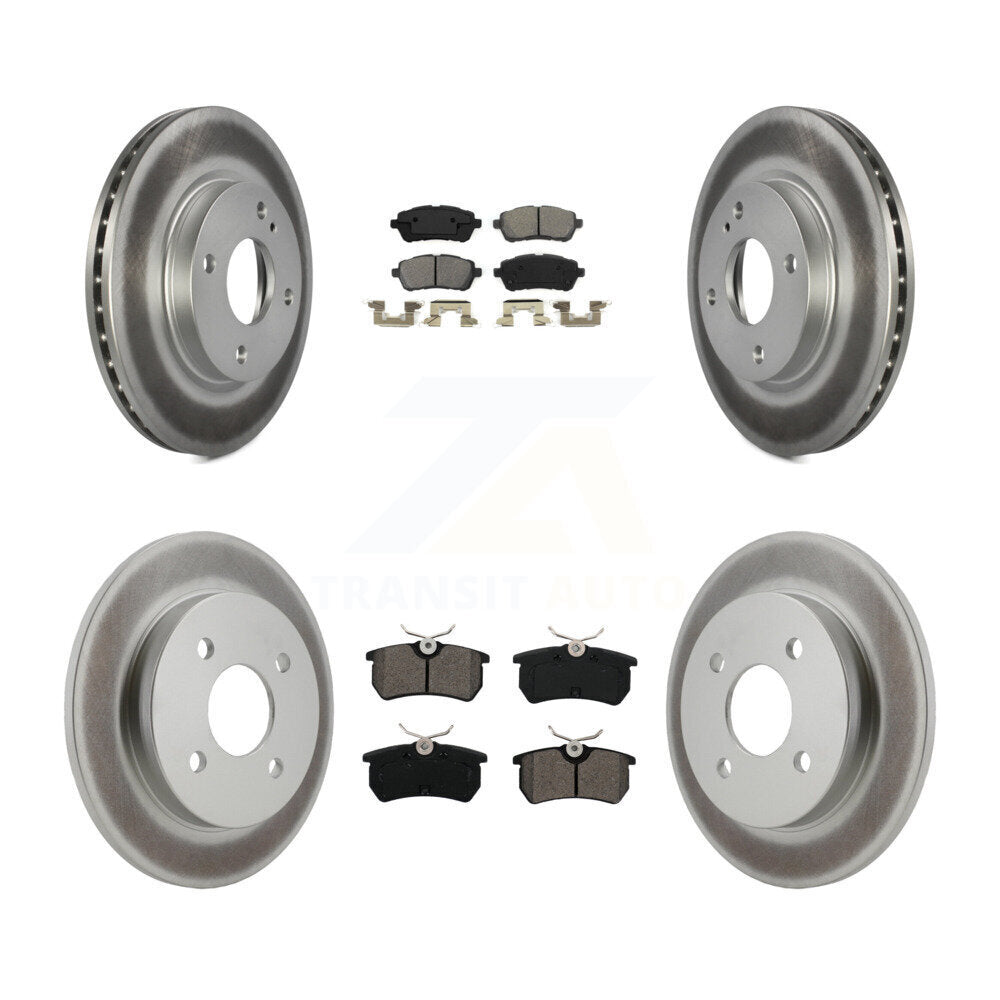 [Avant + Arrière] Kit de disque (revêtu) et plaquette (semi-métallique) de frein pour Ford Fiesta KGS-101703