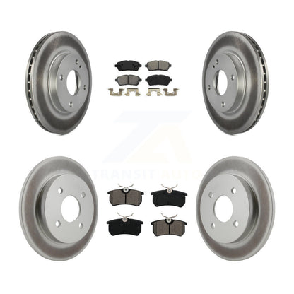 [Avant + Arrière] Kit de disque (revêtu) et plaquette (semi-métallique) de frein pour Ford Fiesta KGS-101703
