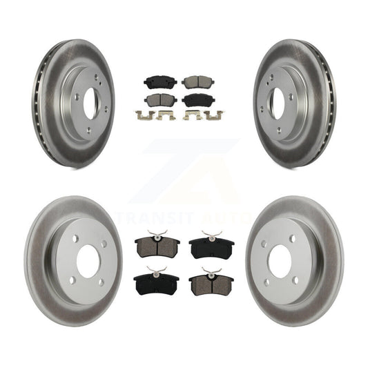 [Avant + Arrière] Kit de disque (revêtu) et plaquette (semi-métallique) de frein pour Ford Fiesta KGS-101703