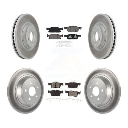 [Avant + Arrière] Kit de disque (revêtu) et plaquette (semi-métallique) de frein pour Ford Edge KGS-101704