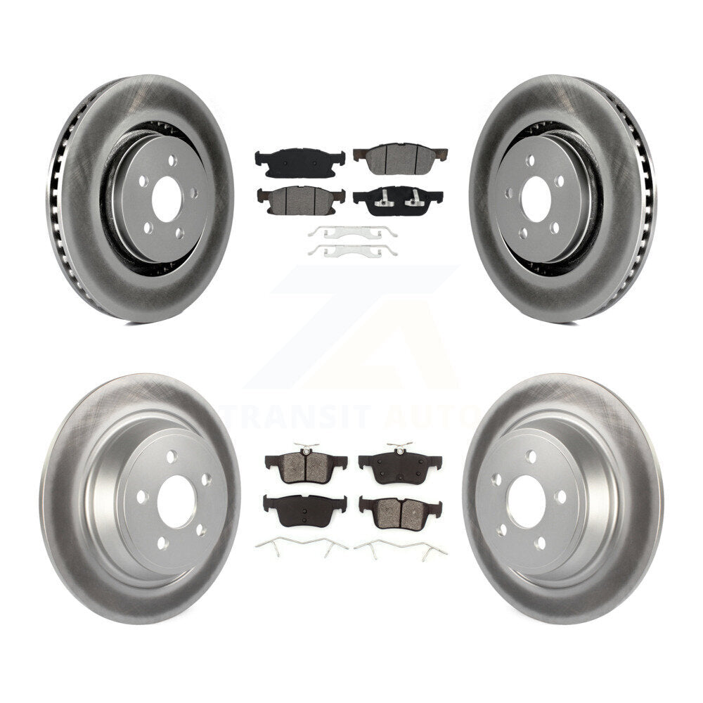 [Avant + Arrière] Kit de disque (revêtu) et plaquette (semi-métallique) de frein pour Ford Edge Lincoln MKX Nautilus KGS-101706