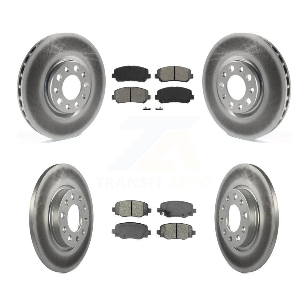 [Avant + Arrière] Kit de disque (revêtu) et plaquette (semi-métallique) de frein pour 2015-2017 Chrysler 200 avec 305mm Diameter Rotor KGS-101707